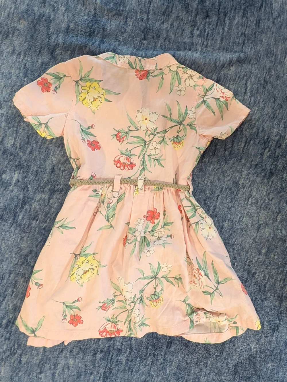 Carter's 18M Pink Floral Girls' Short Sleeve Dress
